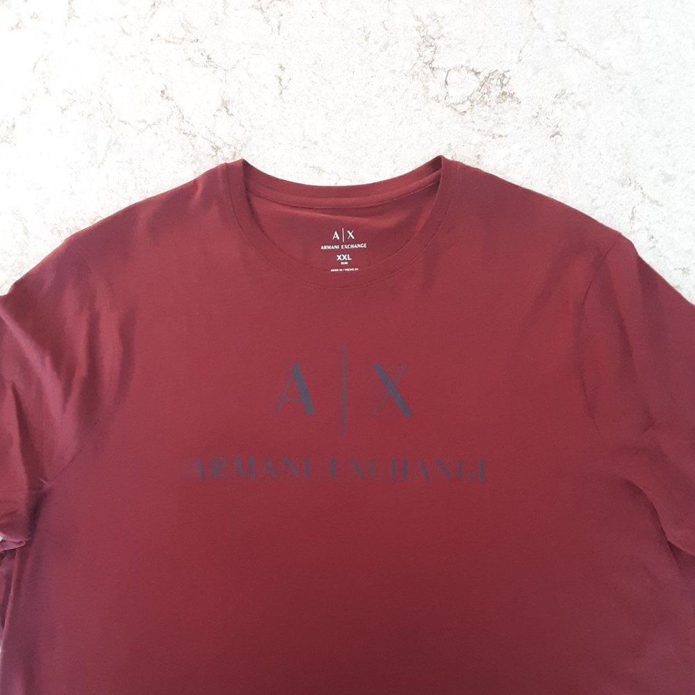 Armani Exchange T-Shirt Maroon XXL Slim